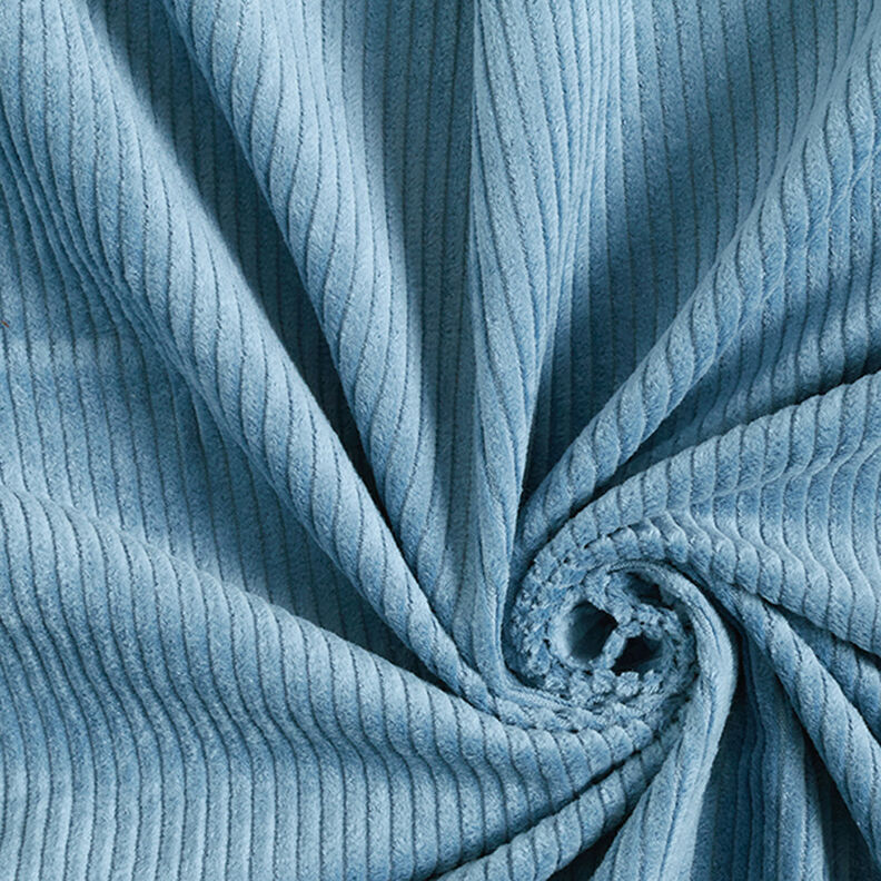 velluto a coste larghe prelavato tinta unita – blu colomba, image number 1