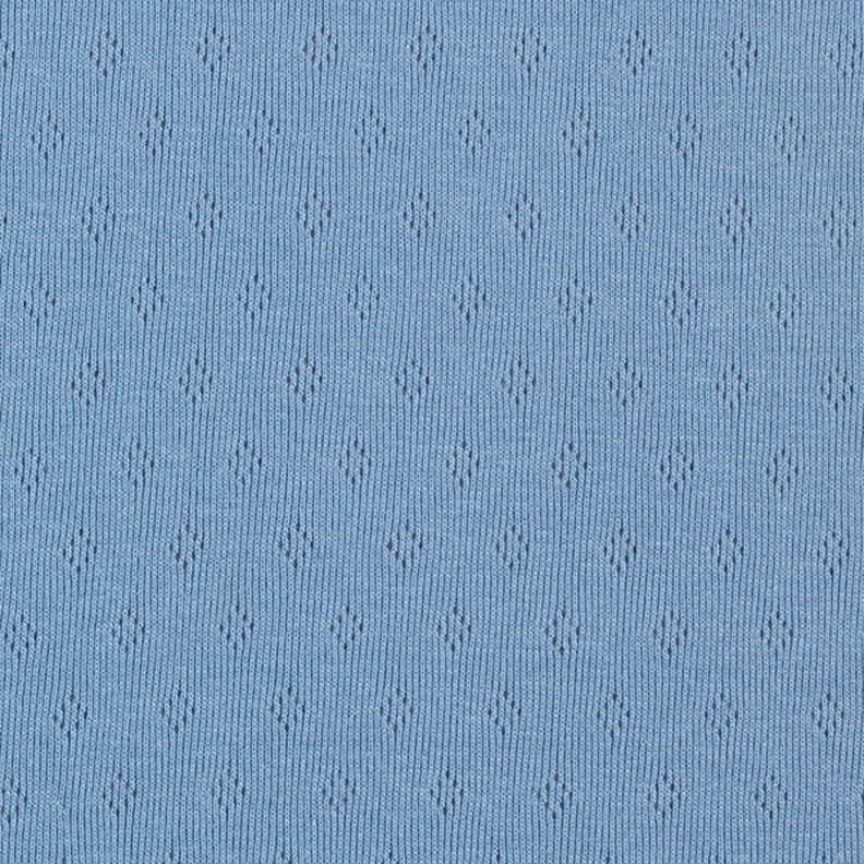 jersey maglia fine con motivi traforati – blu,  image number 1