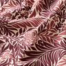 tessuto arredo mezzo panama fiori e tralci – naturale/rosso borgogna,  thumbnail number 2