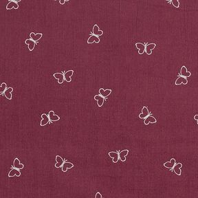 velluto a costine Farfalle con brillantini – rosso Bordeaux, 
