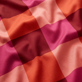 Raso di cotone a quadri grandi | Nerida Hansen – rosso Bordeaux/pink, 