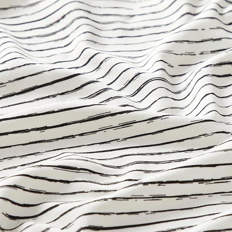 jersey di cotone strisce scarabocchiate – bianco lana,  image number 2