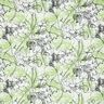 Misto cotone-seta con fiori astratti – avorio/verde maggio,  thumbnail number 1