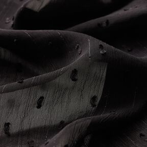 Chiffon Dobby gessato metallizzato – nero/argento effetto metallizzato, 