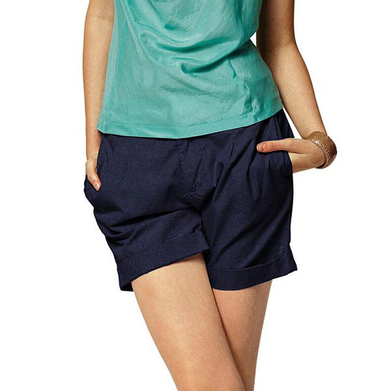 twill di cotone tinta unita – blu marino,  image number 4