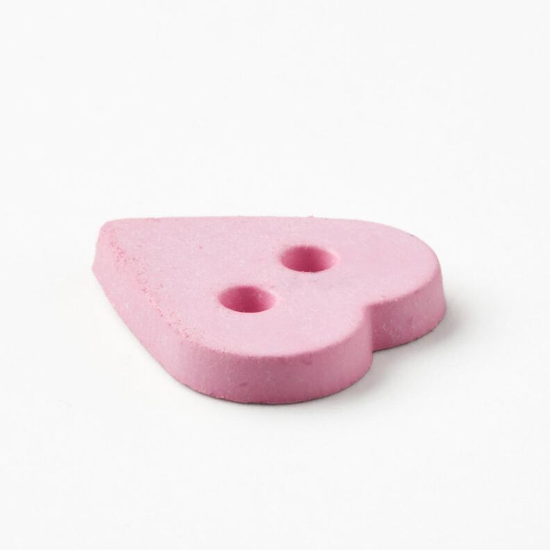 Bottone a forma di cuore [Ø 15 mm] – rosa,  image number 2