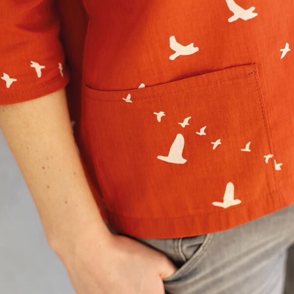 FRAU AIKO - blusa corta con tasche, Studio Schnittreif | XXS - L, image number 6