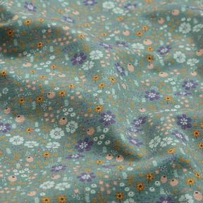 jersey di cotone Prato di fiori di bosco stampa digitale – canna palustre, 