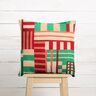 tessuto arredo mezzo panama Forme moderne – verde ginepro/rosso scuro,  thumbnail number 10