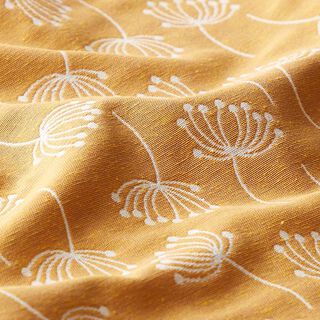 tessuto da rivestimento jacquard, soffioni – senape, 