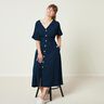 satin di cotone tinta unita – nero-azzurro,  thumbnail number 6