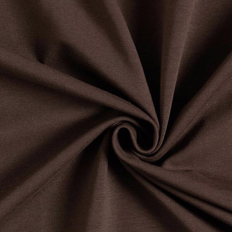 jersey di cotone medio tinta unita – marrone scuro,  image number 1