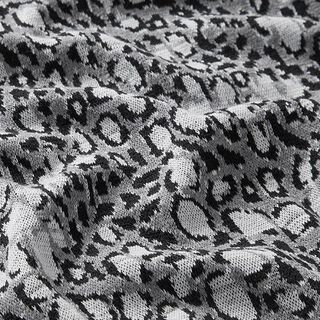 maglia jacquard, motivo leopardato – grigio chiaro, 