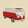 Gobelin Pulmino VW rosso,  thumbnail number 1