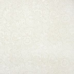 tessuto arredo mezzo panama Paisley floreale – naturale/bianco, 