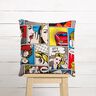tessuto arredo mezzo panama fumetto pop art – bianco,  thumbnail number 7