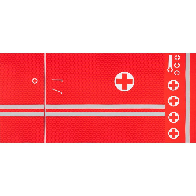 French terry taglio di tessuto Essere un medico d'urgenza un giorno | Stoff&Liebe – rosso/grigio, image number 5