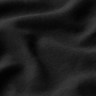 GOTS jersey interlock, tinta unita – nero, 