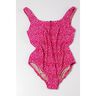 Tessuto per costumi da bagno a mini pois – rosa fucsia acceso/bianco,  thumbnail number 7