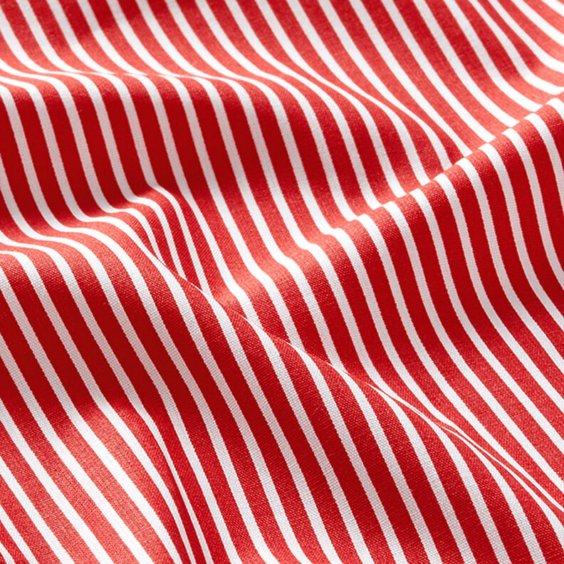 popeline di cotone strisce – rosso/bianco,  image number 2