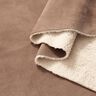 Velluto con retro in pelliccia Sherpa – marrone medio,  thumbnail number 2