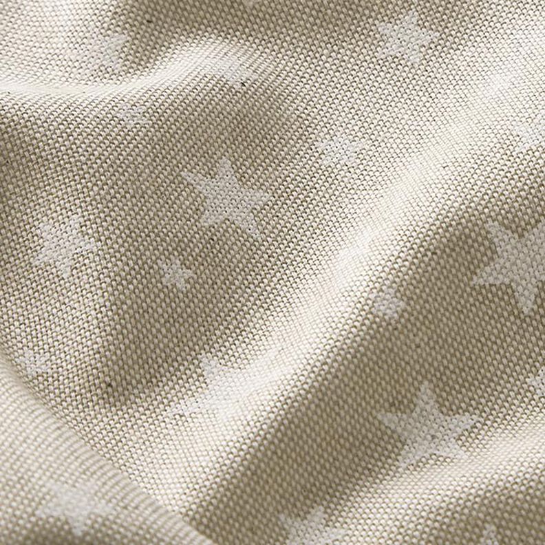 tessuto arredo mezzo panama Stelle – naturale/bianco,  image number 2