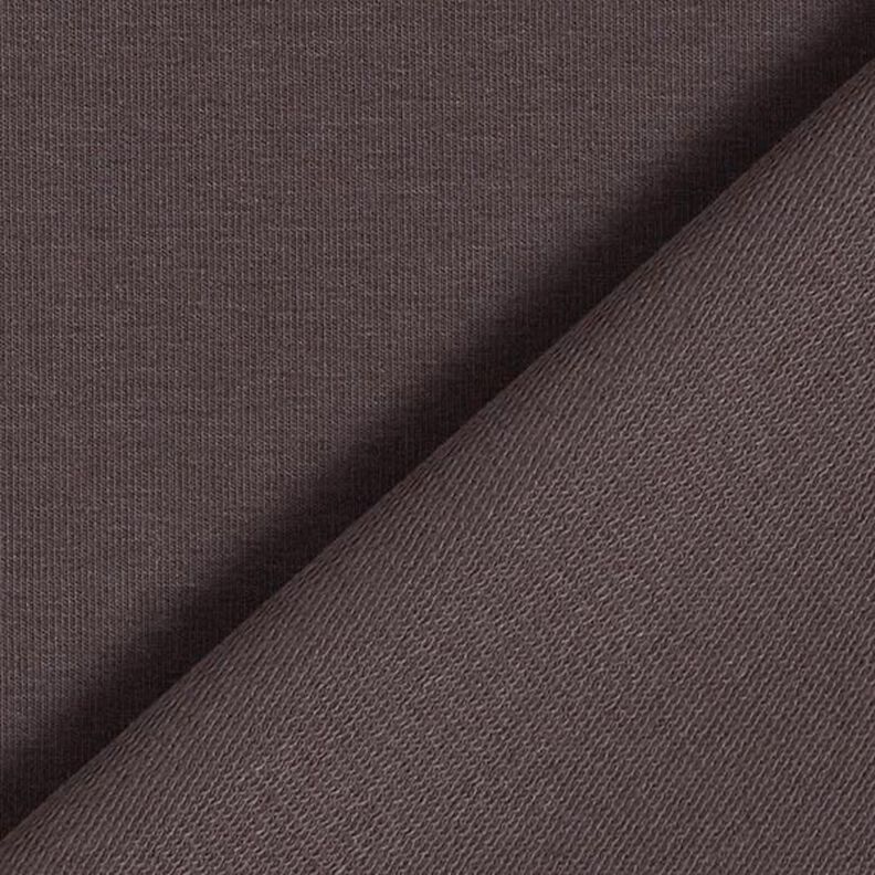 French terry leggero tinta unita – marrone nerastro,  image number 5