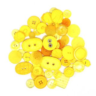 Assortimento di bottoni [55 pezzi] - GIALLO, 