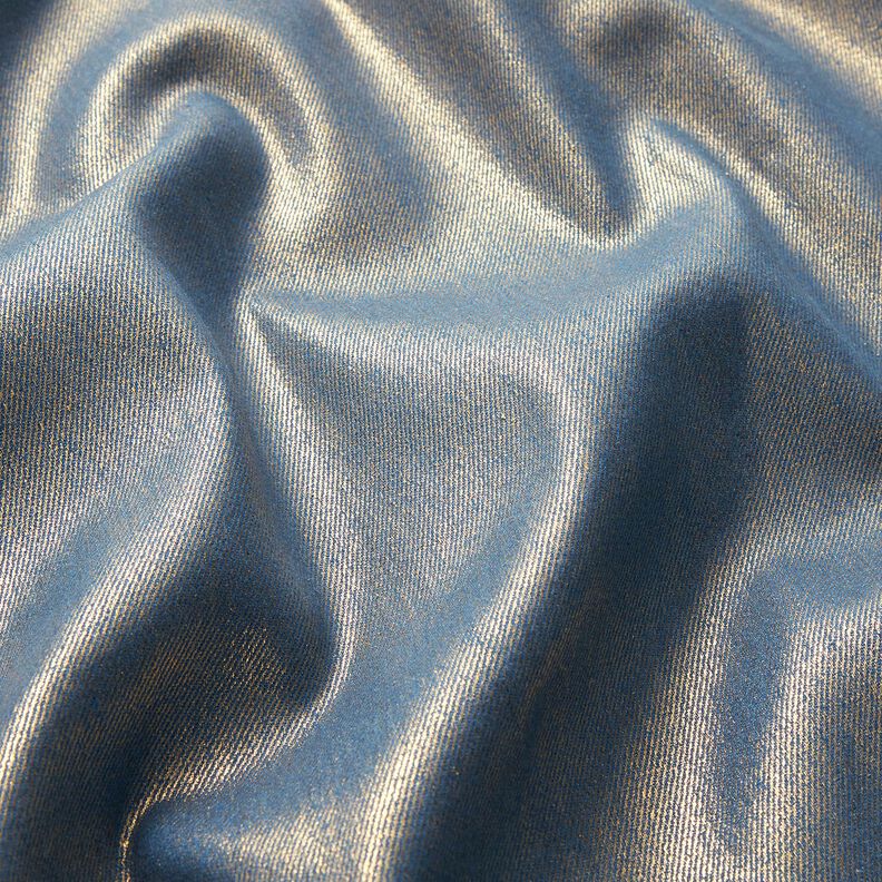 Denim elasticizzato Metallic – colore blu jeans/argento effetto metallizzato,  image number 3