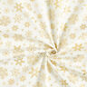 tessuto in cotone popeline Cristalli di neve – bianco lana/oro,  thumbnail number 3