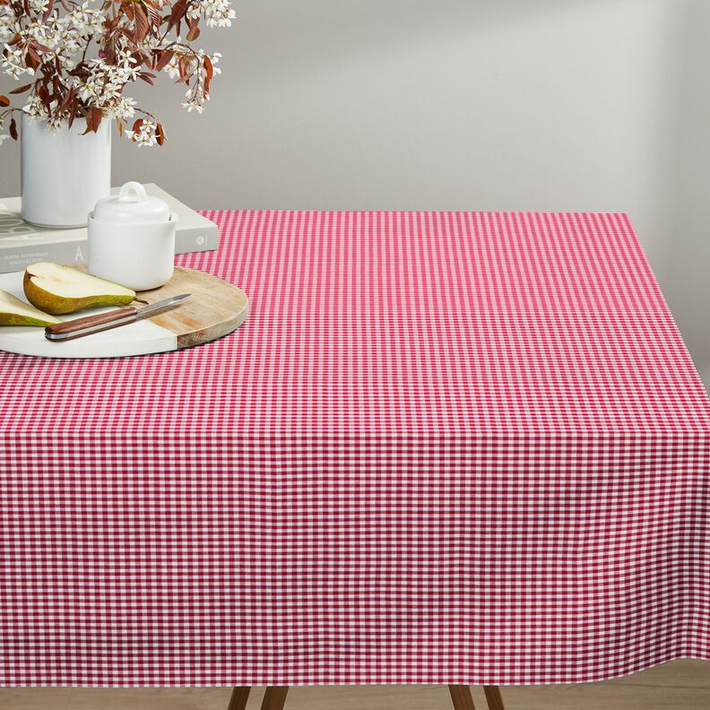 tessuto in cotone Quadro vichy 0,5 cm – rosso/bianco,  image number 7