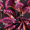 tessuto arredo tessuti canvas Ventaglio a fiori – nero/pink,  thumbnail number 3