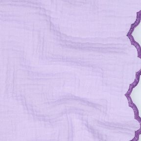 mussolina / tessuto doppio increspato Bordo ad arco a doppia faccia  | Poppy Fabrics – lillà/lillà, 