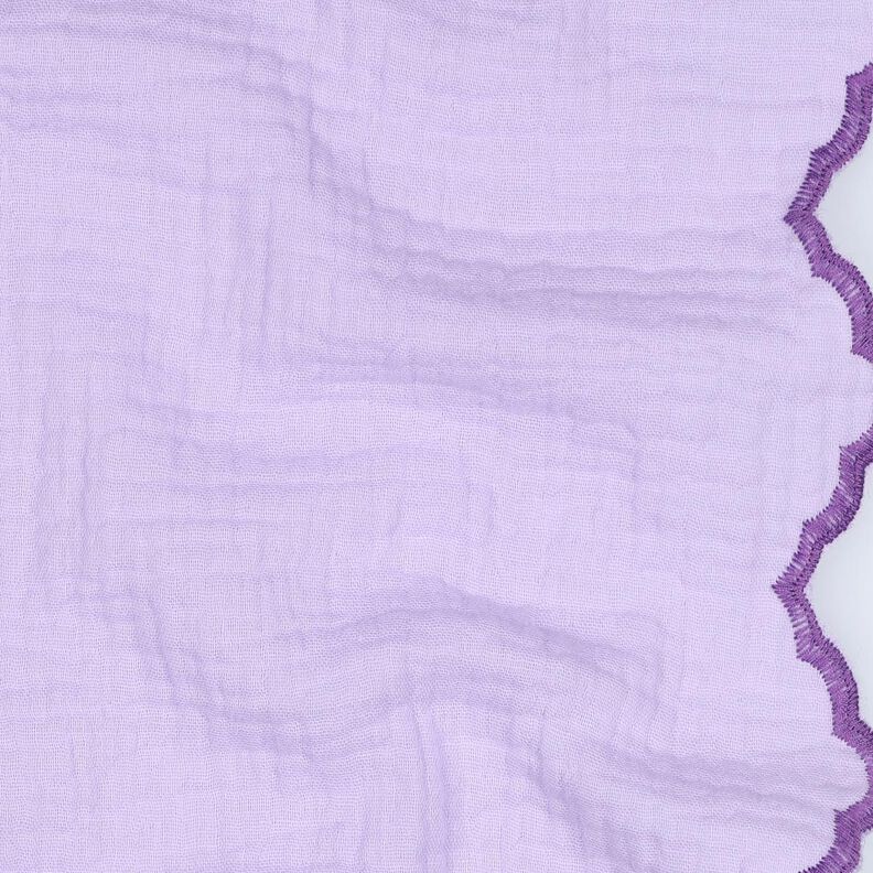 mussolina / tessuto doppio increspato Bordo ad arco a doppia faccia  | Poppy Fabrics – lillà/lillà,  image number 2
