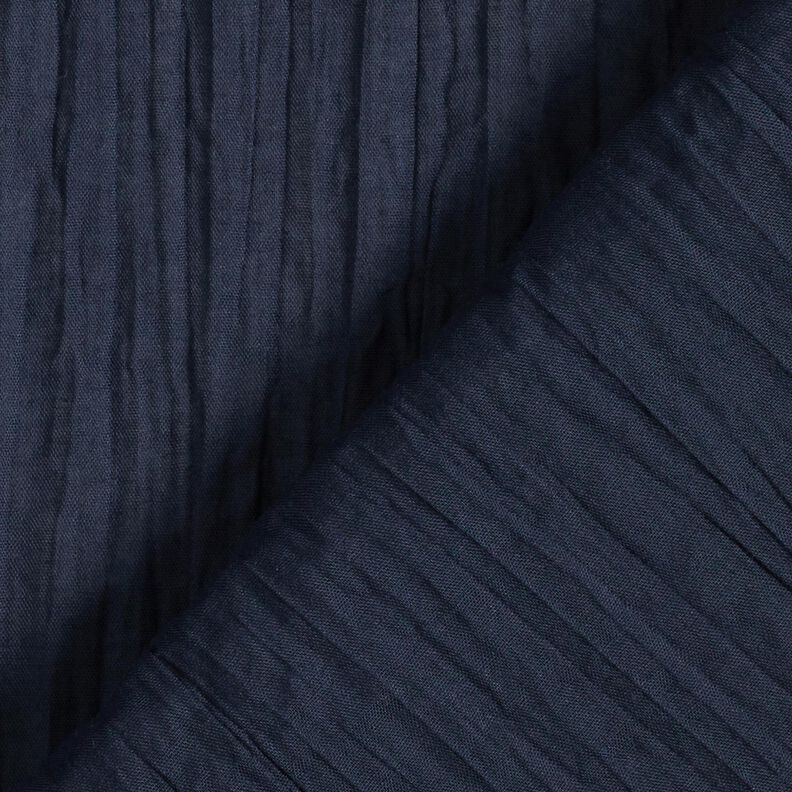 Tessuto in cotone increspato – blu marino,  image number 4