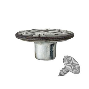 bottone automatico jeans stella – argent ancien metallica anticato, 