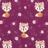 jersey di cotone Volpe con fiori | Glitzerpüppi – uva/arancio pesca,  thumbnail number 1