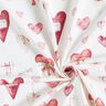jersey di cotone Cuori ad acquerello stampa digitale – avorio/malva,  thumbnail number 3