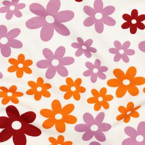 soffice felpa Fiori variopinti | Poppy Fabrics – bianco lana, 