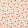 tessuto arredo mezzo panama Cuori sparsi – crema/rosso scuro,  thumbnail number 1