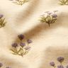 tessuto arredo tessuto spinato in cotone Fiori e scritta – beige,  thumbnail number 2