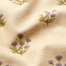 tessuto arredo tessuto spinato in cotone Fiori e scritta  – beige,  thumbnail number 2