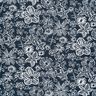 misto lino viscosa Fiori disegnati – blu notte/bianco,  thumbnail number 1