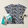 jersey di cotone graziosi fiorellini – nero-azzurro,  thumbnail number 5