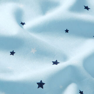 GOTS popeline di cotone stelle effetto disegno | Tula – azzurro, 