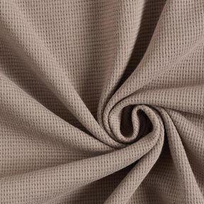 jersey di cotone, nido d’ape mini, tinta unita – talpa, 