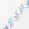 nastro con frange fiori [30 mm] – bianco/blu,  thumbnail number 1