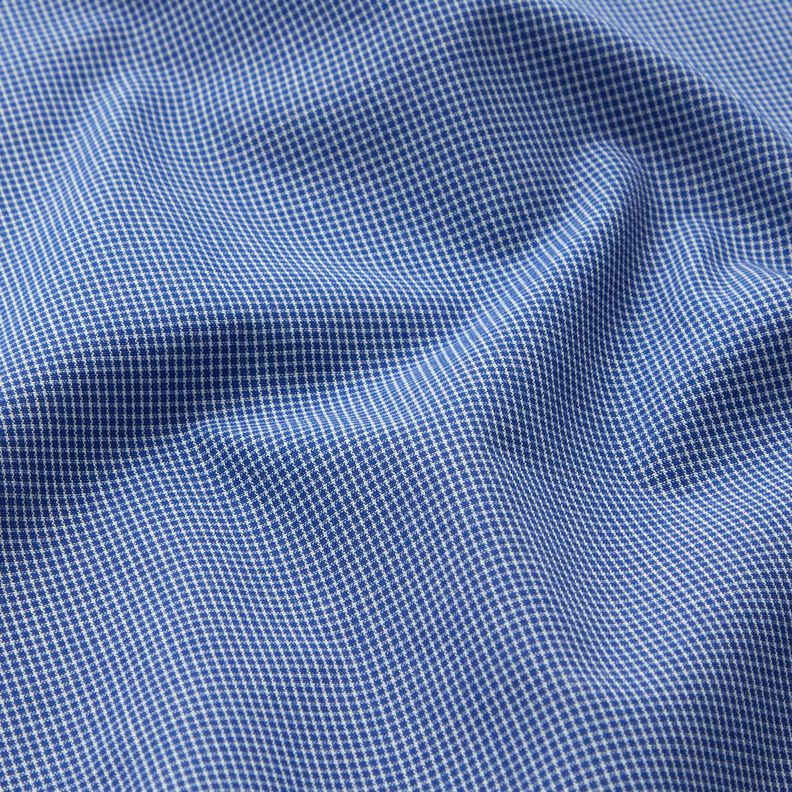 Tessuto per camicia a mini quadretti – bianco/colore blu jeans, image number 2