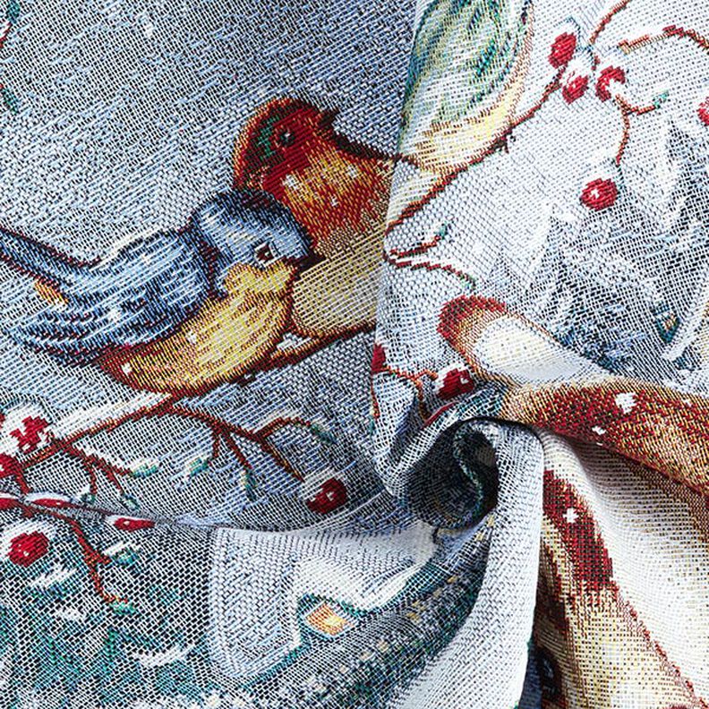taglio di tessuto arredo gobelin Gatto con regali – azzurro/rosso carminio, image number 3