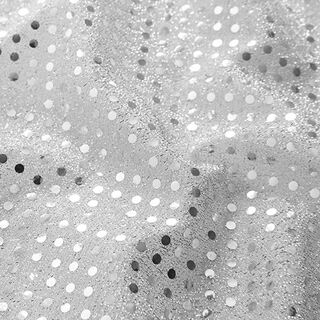 tessuto con paillettes, piccoli pois – grigio, 